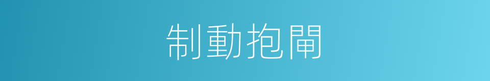 制動抱閘的同義詞