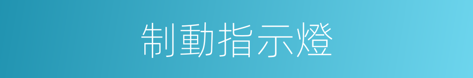 制動指示燈的同義詞