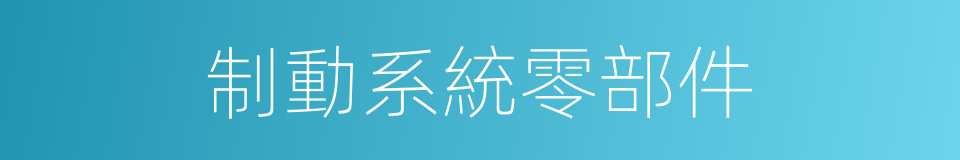 制動系統零部件的同義詞