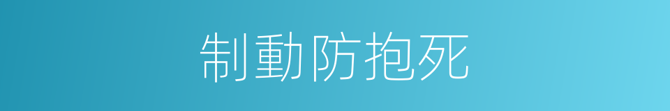 制動防抱死的同義詞