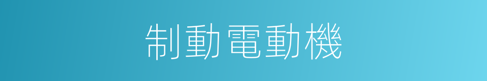 制動電動機的同義詞