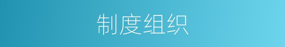 制度组织的同义词