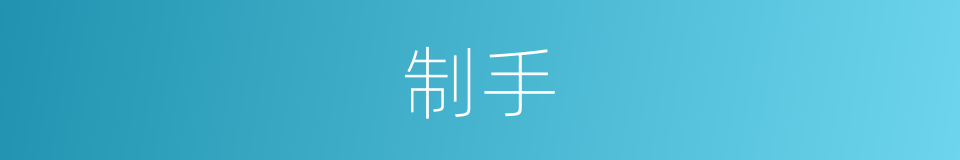 制手的意思