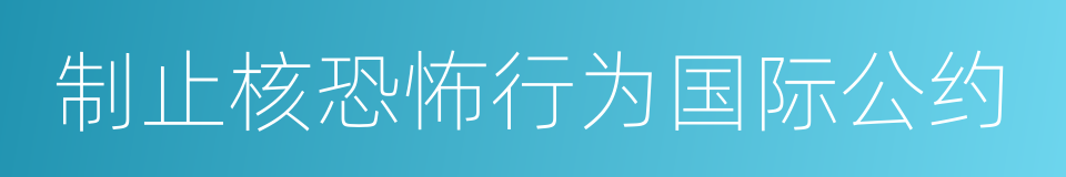 制止核恐怖行为国际公约的同义词