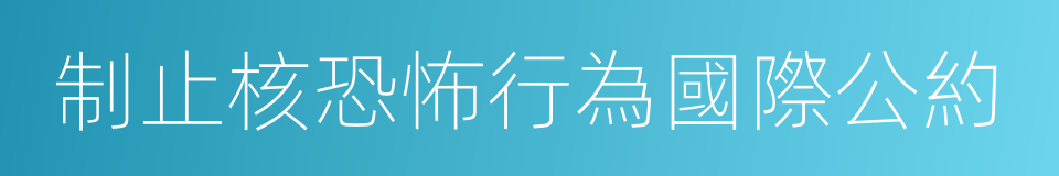 制止核恐怖行為國際公約的同義詞