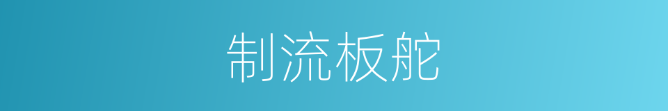 制流板舵的同义词