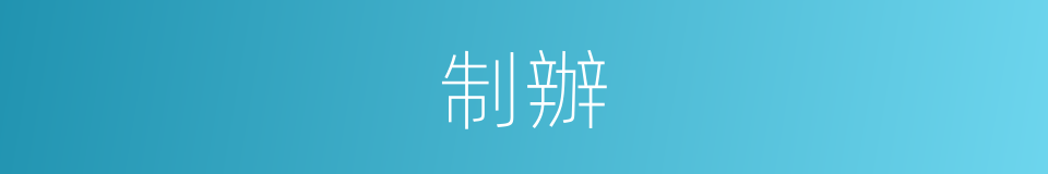 制辦的意思