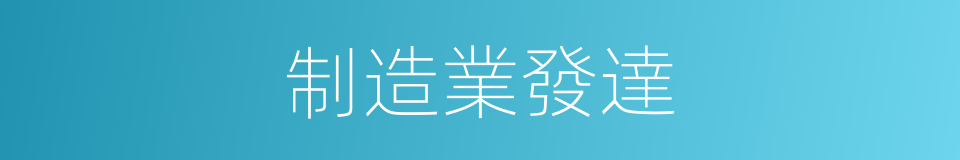 制造業發達的同義詞