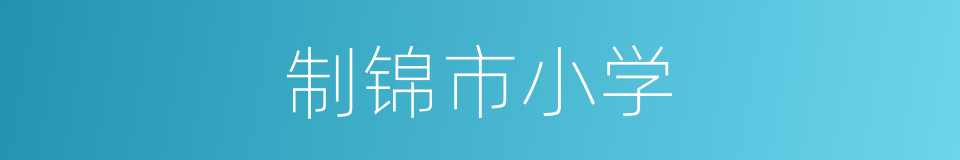 制锦市小学的同义词