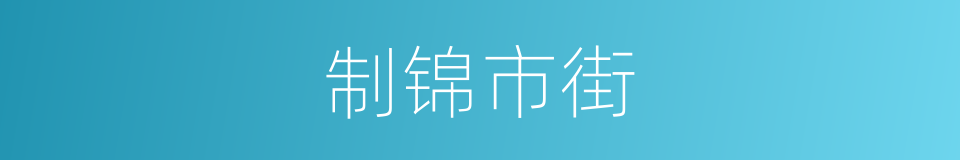 制锦市街的同义词