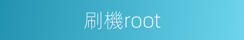 刷機root的同義詞