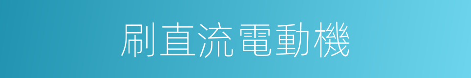 刷直流電動機的同義詞