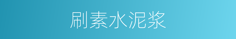 刷素水泥浆的同义词