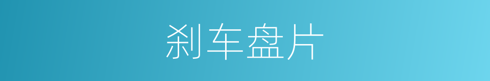 刹车盘片的同义词