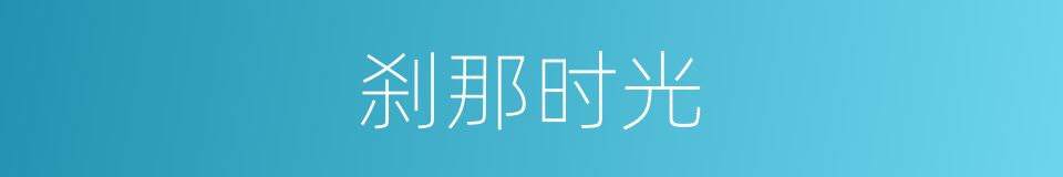 刹那时光的同义词