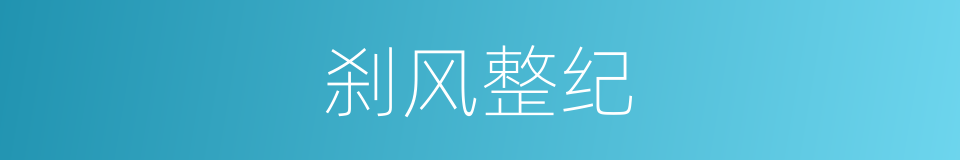 刹风整纪的同义词