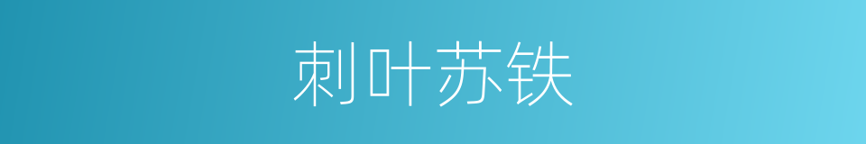 刺叶苏铁的同义词