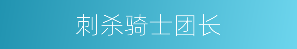 刺杀骑士团长的同义词