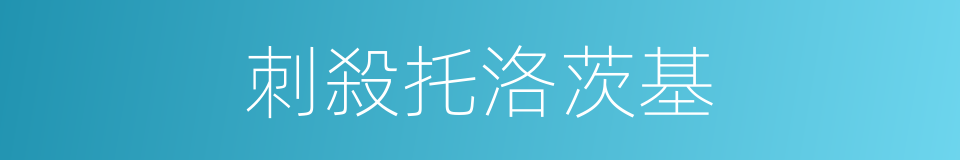 刺殺托洛茨基的同義詞