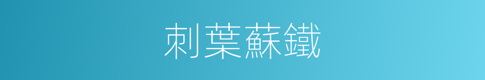 刺葉蘇鐵的同義詞