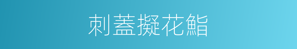 刺蓋擬花鮨的同義詞