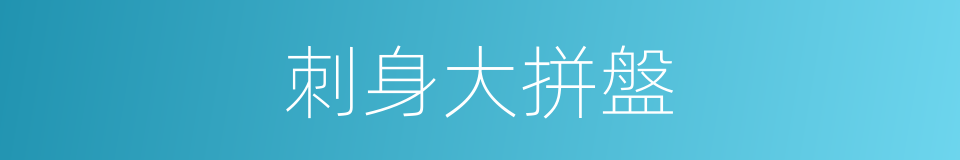 刺身大拼盤的同義詞