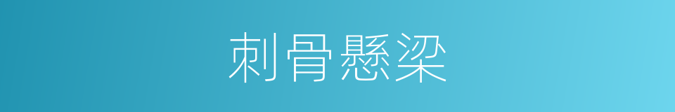 刺骨懸梁的意思