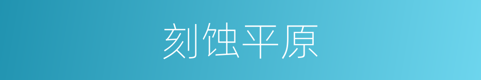 刻蚀平原的同义词