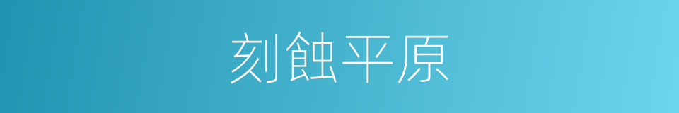 刻蝕平原的同義詞