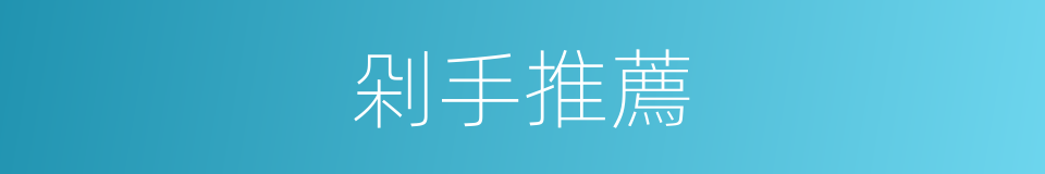 剁手推薦的同義詞