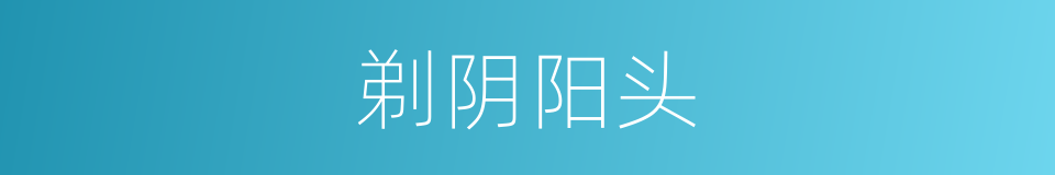 剃阴阳头的同义词
