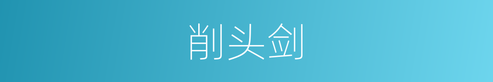 削头剑的同义词