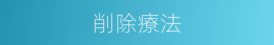 削除療法的同義詞