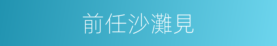 前任沙灘見的同義詞