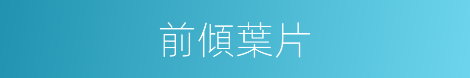 前傾葉片的同義詞