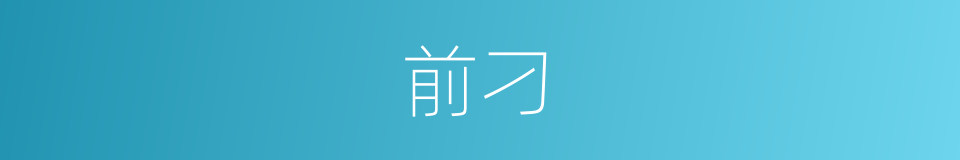 前刁的同义词