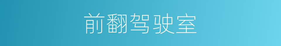 前翻驾驶室的同义词