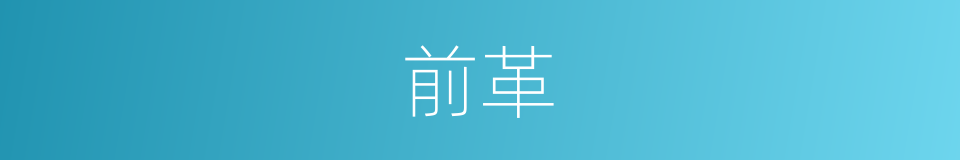 前革的同义词