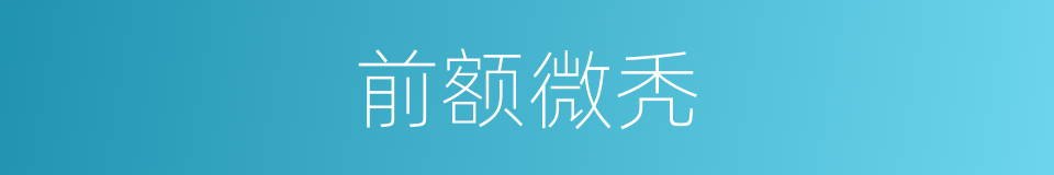 前额微秃的同义词