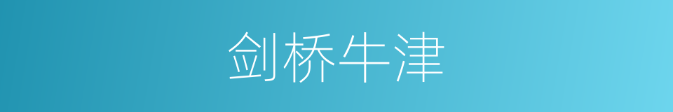 剑桥牛津的同义词