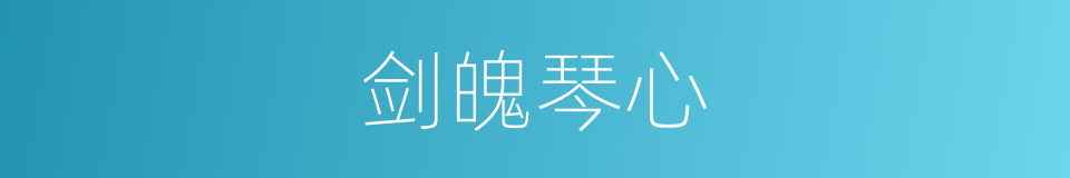 剑魄琴心的同义词