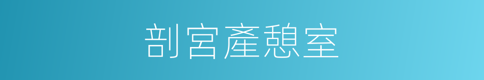 剖宮產憩室的同義詞