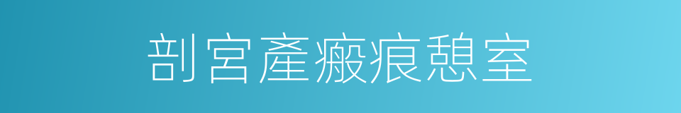 剖宮產瘢痕憩室的同義詞