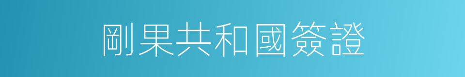剛果共和國簽證的同義詞