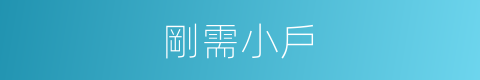剛需小戶的同義詞