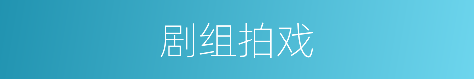 剧组拍戏的同义词