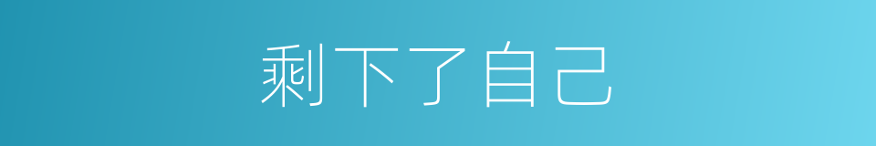 剩下了自己的同义词