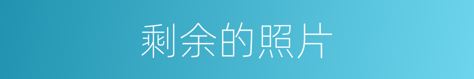 剩余的照片的同义词