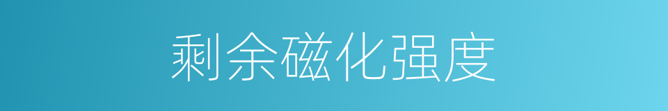 剩余磁化强度的同义词