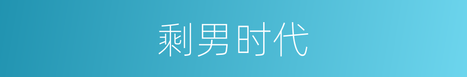 剩男时代的同义词
